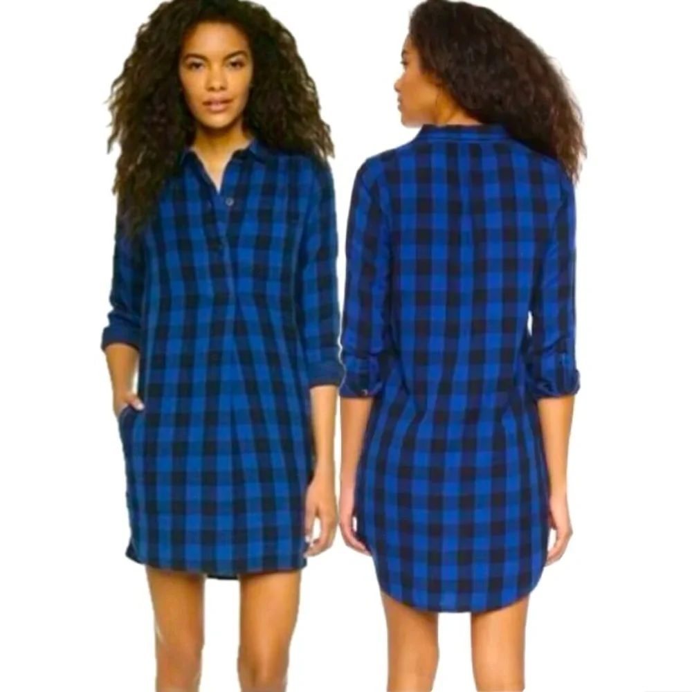 MADEWELL Jane Latitude Shirtdress Buffalo Check Size S - Picture 2 of 9